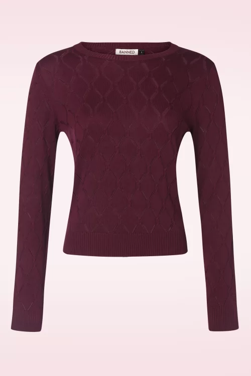 Banned Retro Ruby jumper in bordeaux