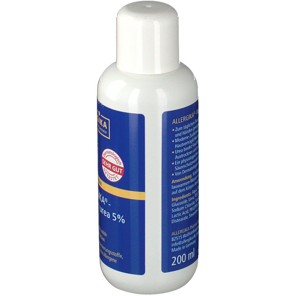 ALLERGIKA® Waschlotion Urea 5% - Hautberuhigende, milde Reinigungsemulsion bei trockener und sehr trockener Haut