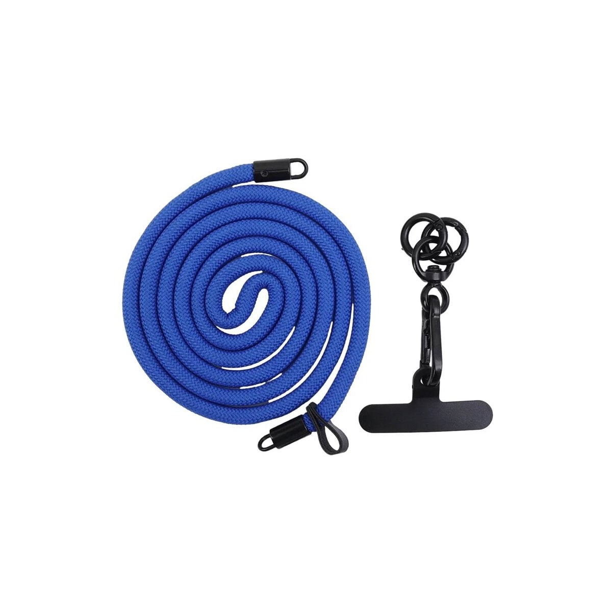 Mobilhalsbånd 7mm med festebrikke - Navy