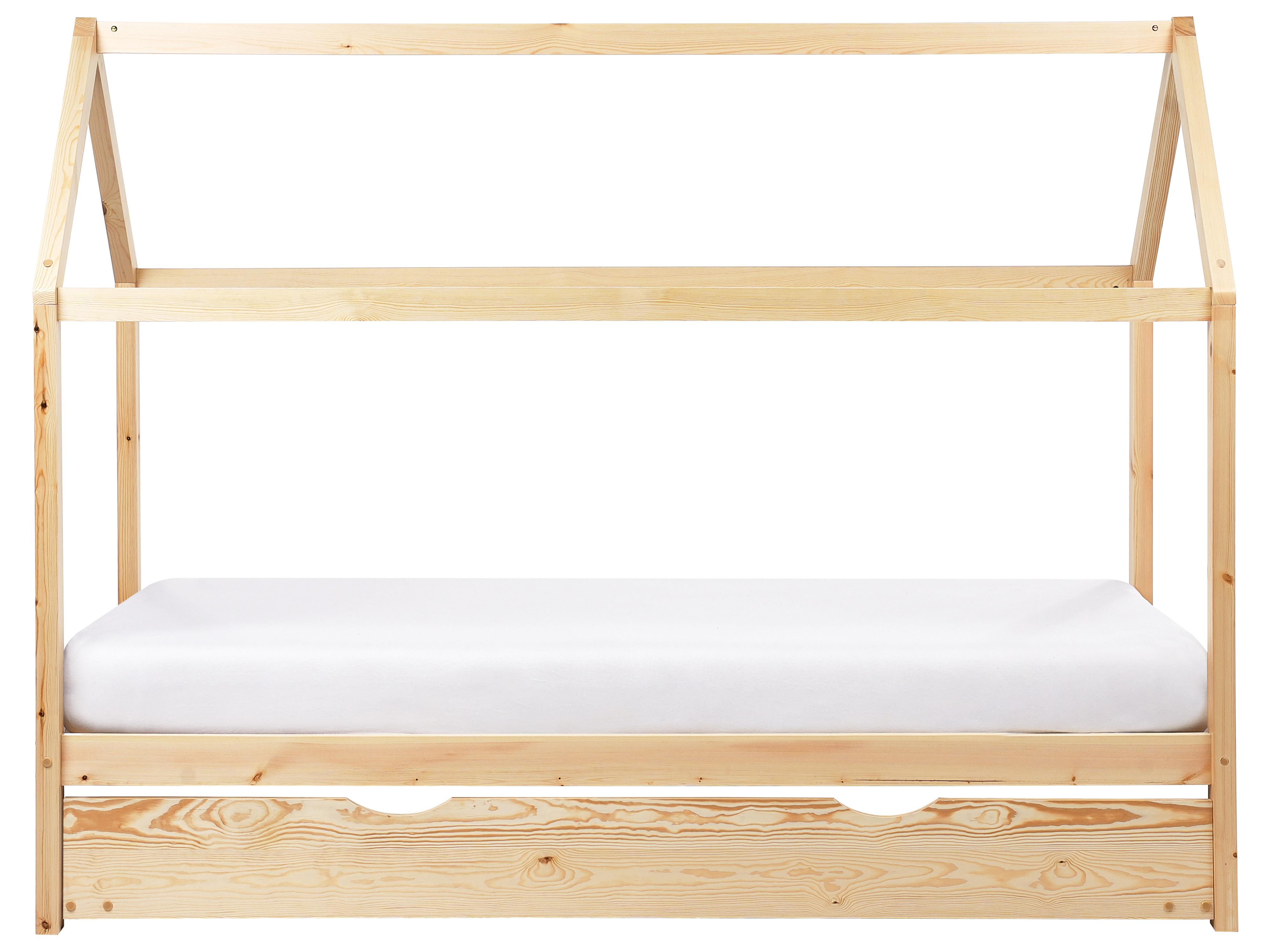 Kinderonderschuifbed Dennenhout CRILLON 90 x 200 cm Lichtbruin