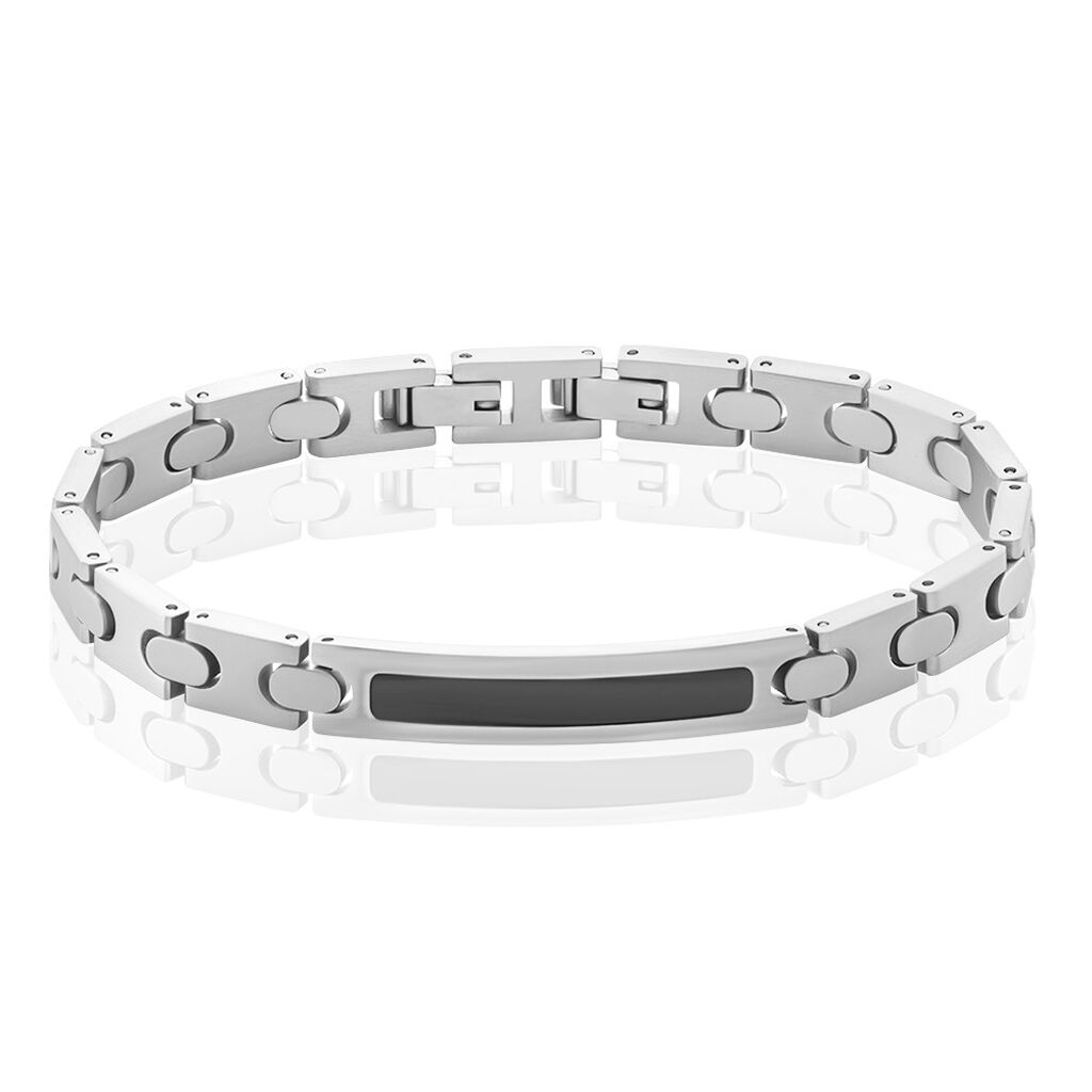 Bracelet Identité Acier Blanc Barnard