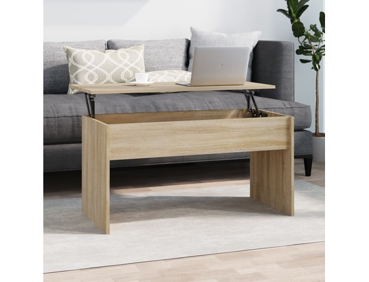 VIDAXL - Table basse chêne sonoma 102x50,5x52,5 cm bois d'ingénierie