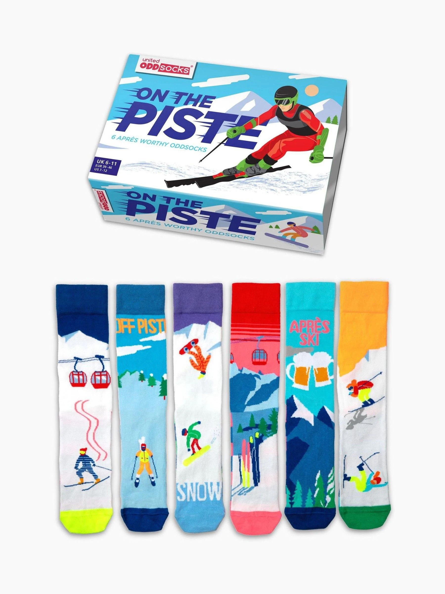 United Odd Socks Mens Ski Socks 6 Packs