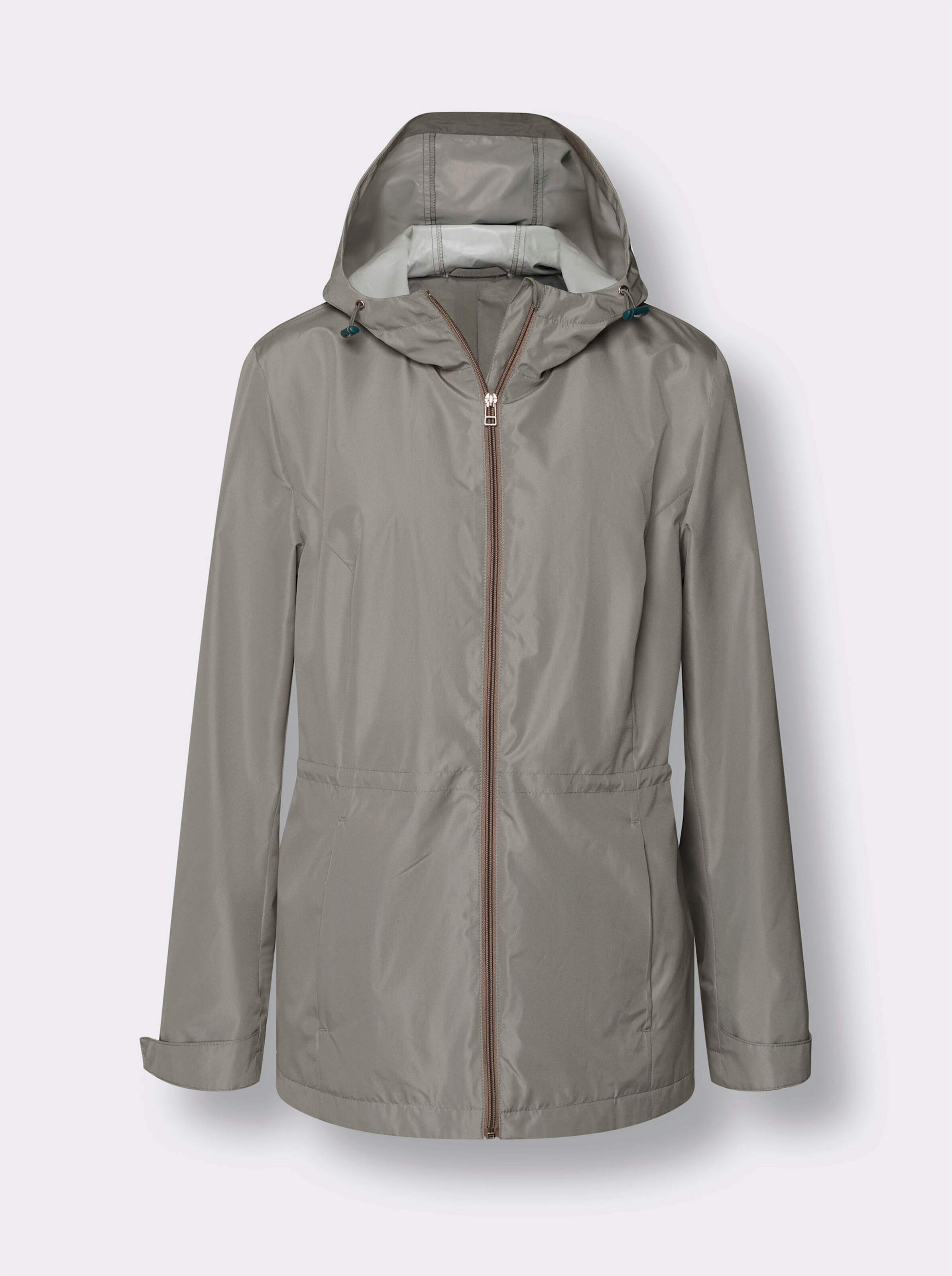 Regenjacke mit Weitenregulierung