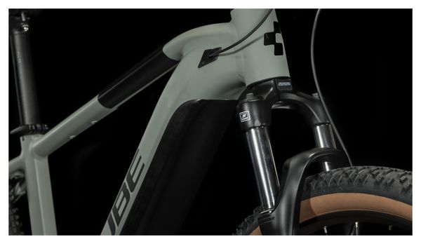 VTT Électrique Semi-Rigide Cube Reaction Hybrid Performance 500 Shimano Alivio 9V 500 Wh 27.5'' Gris Vert Swamp