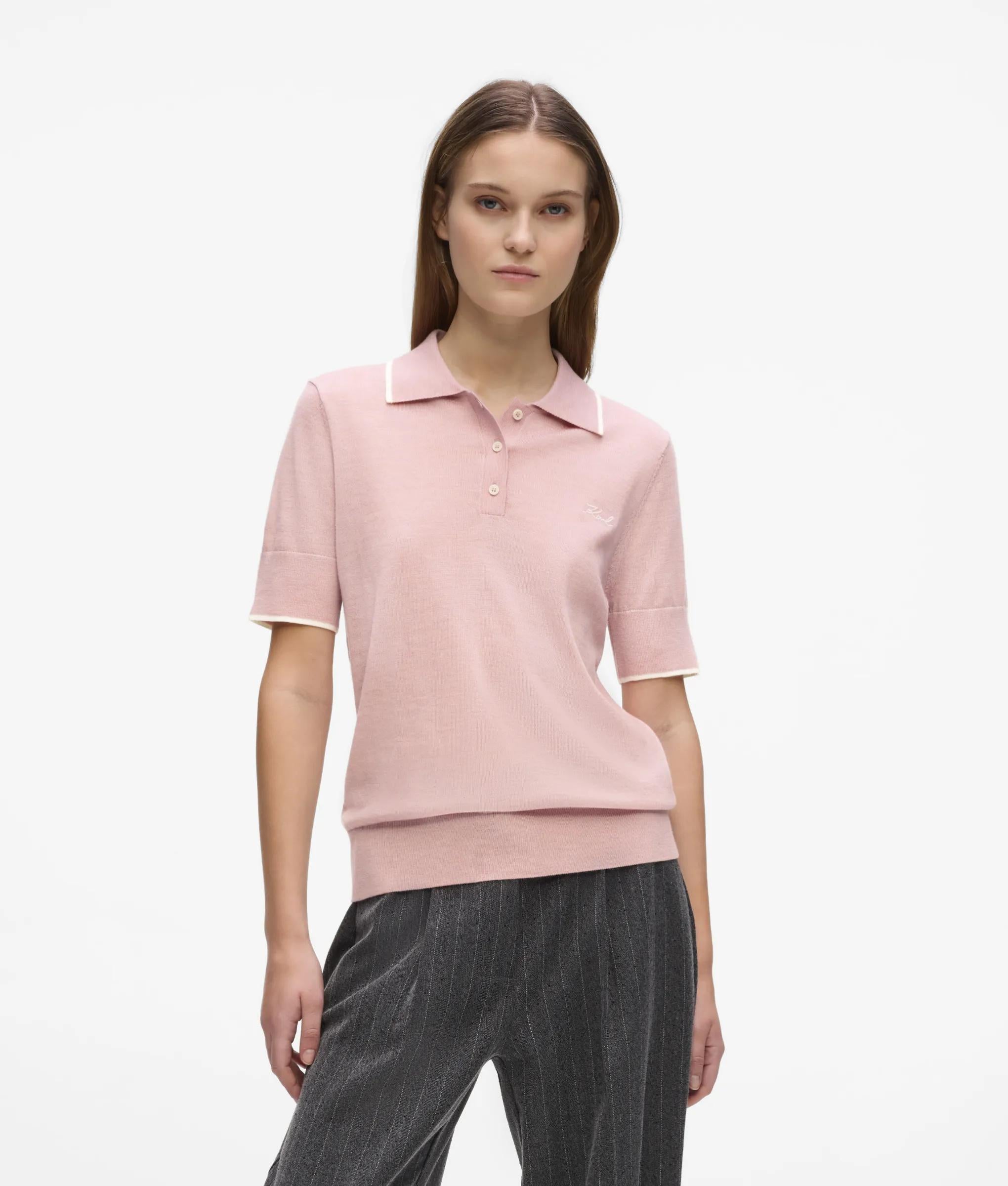 Poloshirt gemaakt van merinoswol