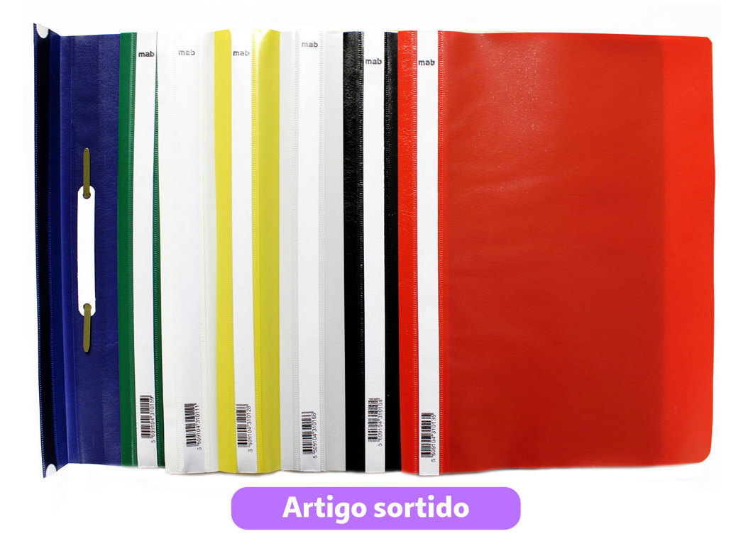 CLASSIFICADOR COM FERRAGEM MAB A4 CORES SORTIDAS