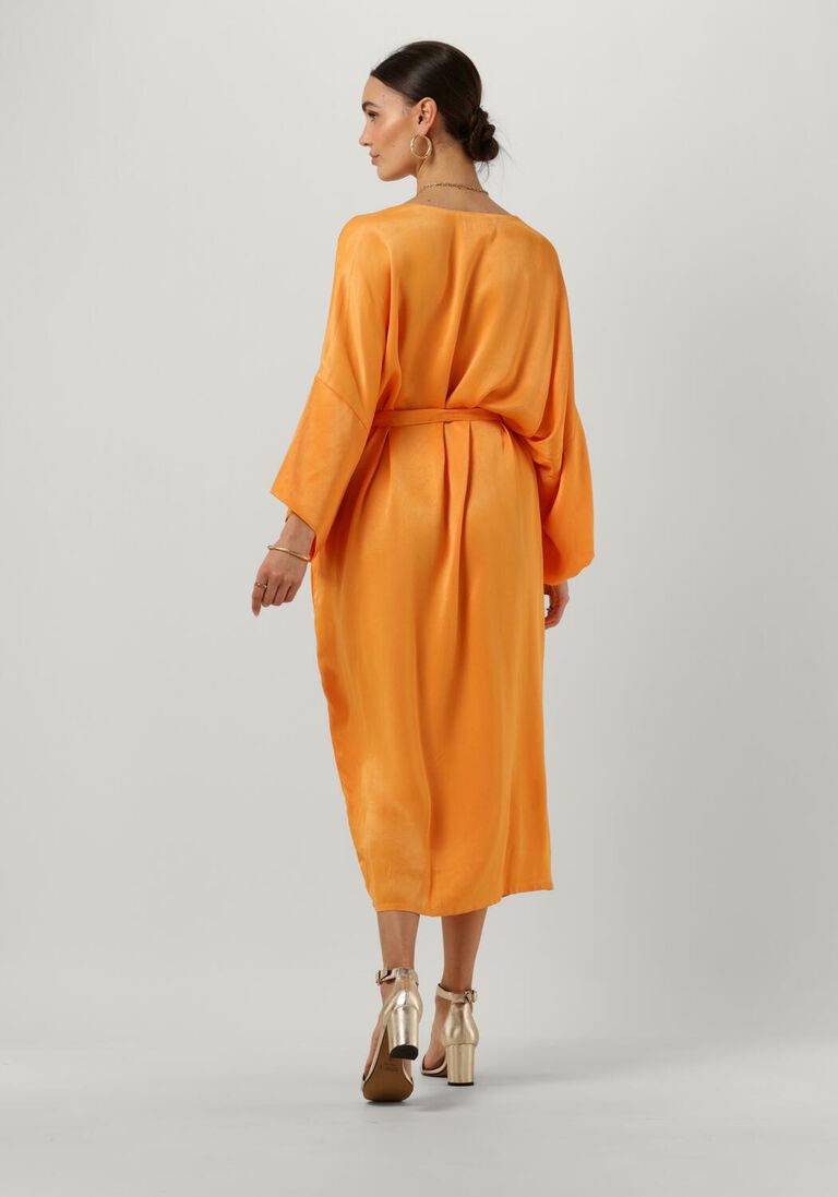 NOTRE-V oranje notre-v midi jurk nv-belle midi dress