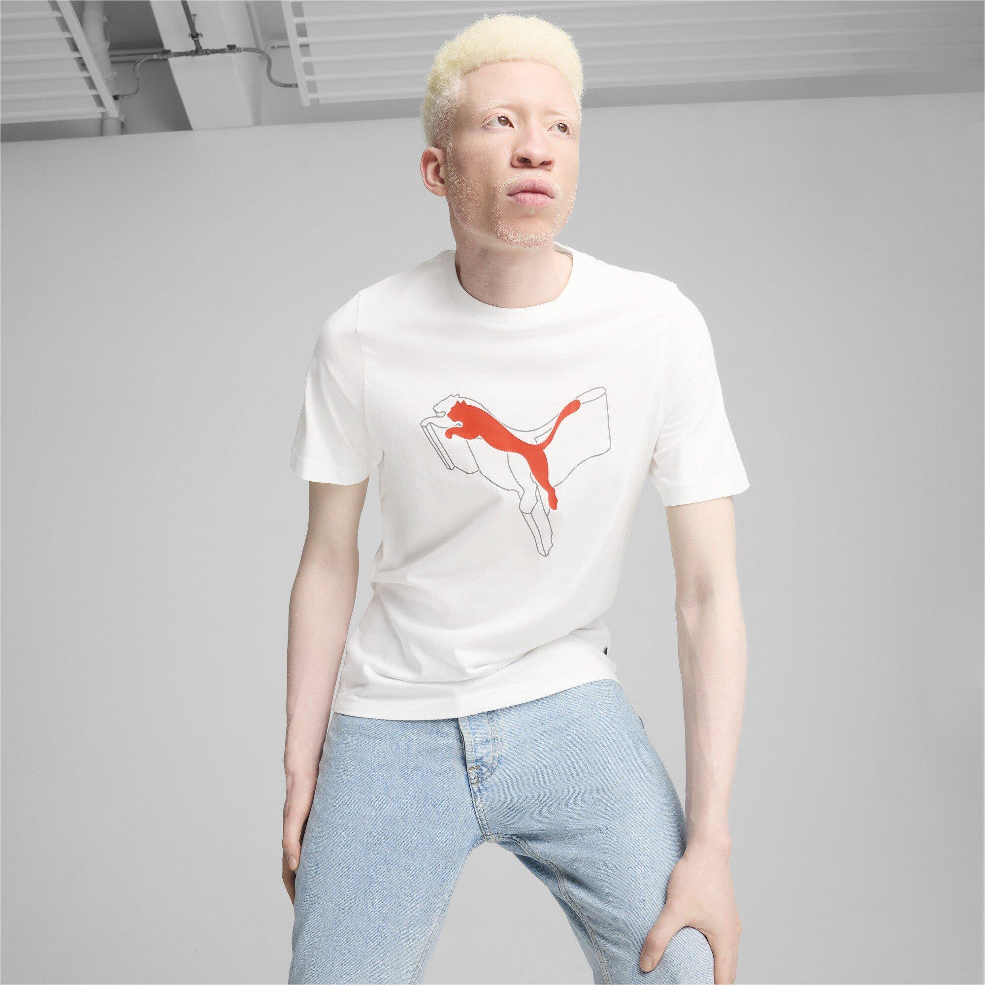 Puma Puma Ess Logo Lab Cat Tee T-Shirt Mens