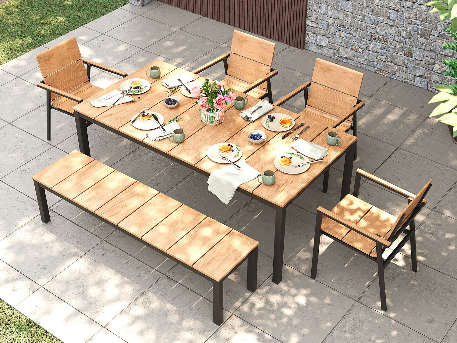 Gartentisch Teakholz massiv