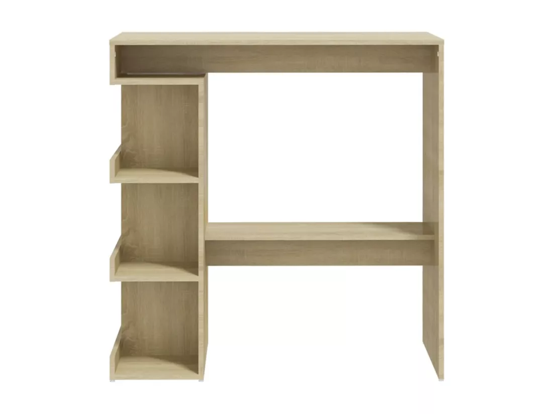 Table de bar étagère de rangement Chêne sonoma 100x50x101,5 cm