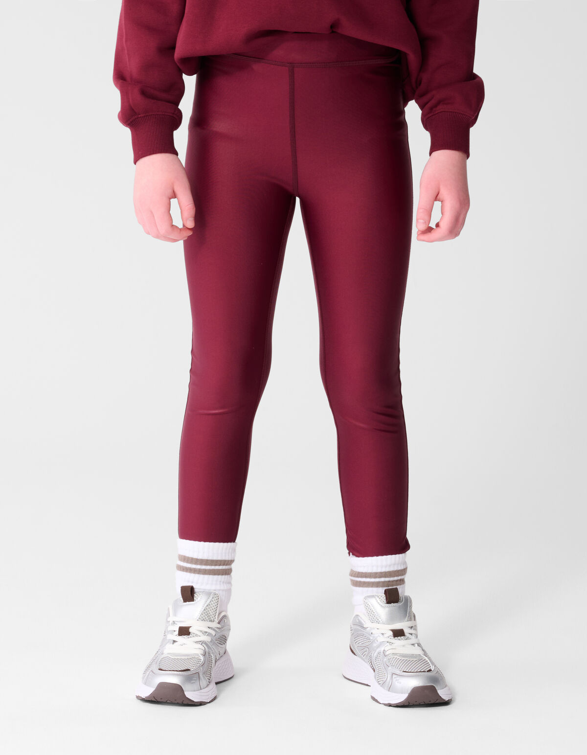 Shiny Legging Donkerrood