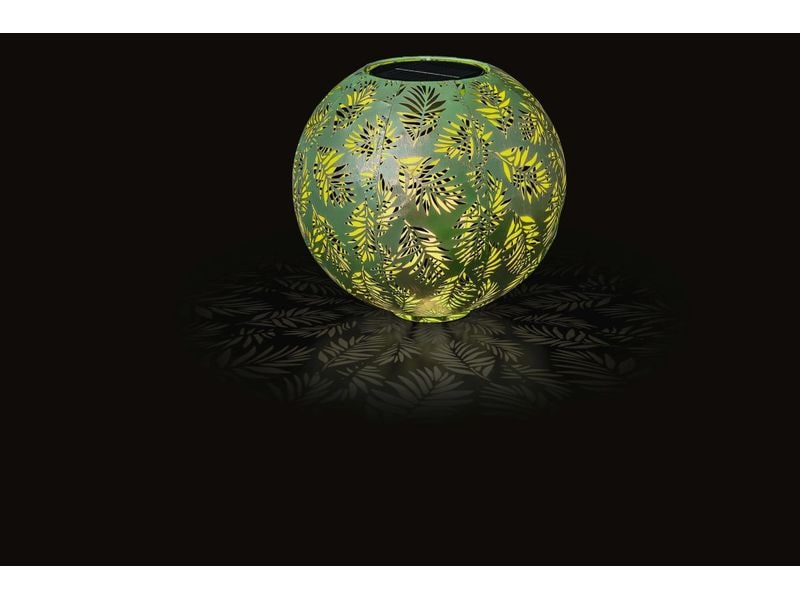 STT Laterne Solar Antic Ball Bamboo, Ø 30 cm, Grün Solarleuchte zum Aufstellen