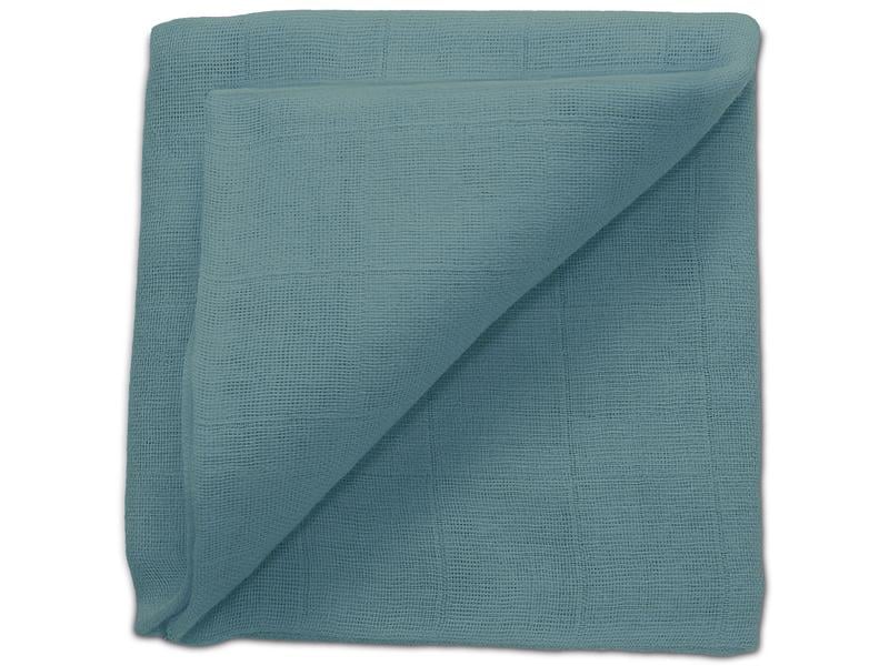 ZEWI bébé-jou Mulltuch Petrol 60 x 60 cm Gaze-Tuch für Babys