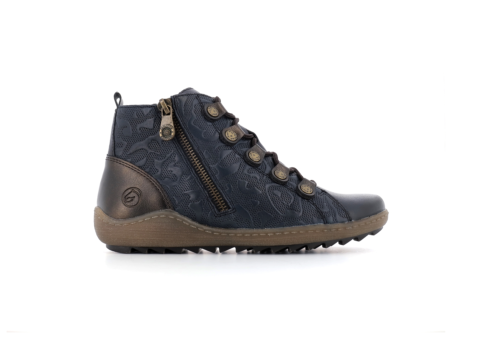 Remonte-R1488 Matières combinées Bleu