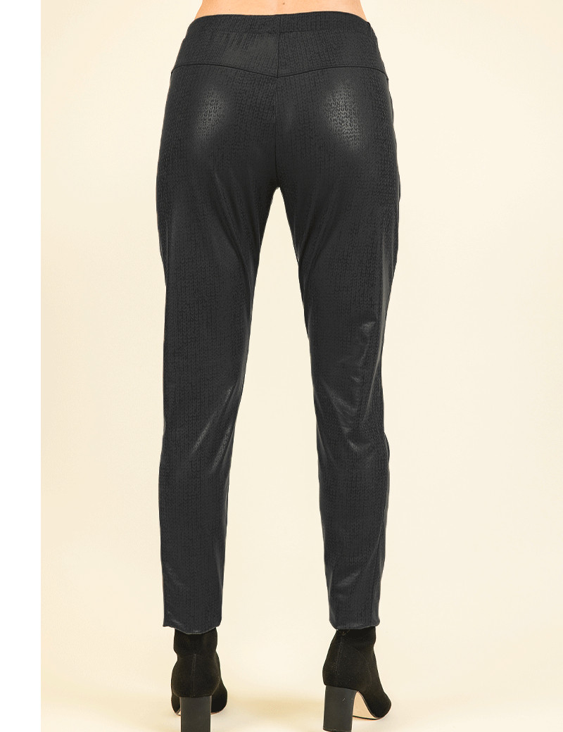 HBT BASICS INSOLITES | CRUZ PRINT PANTALON FEMME BLACK WOOL