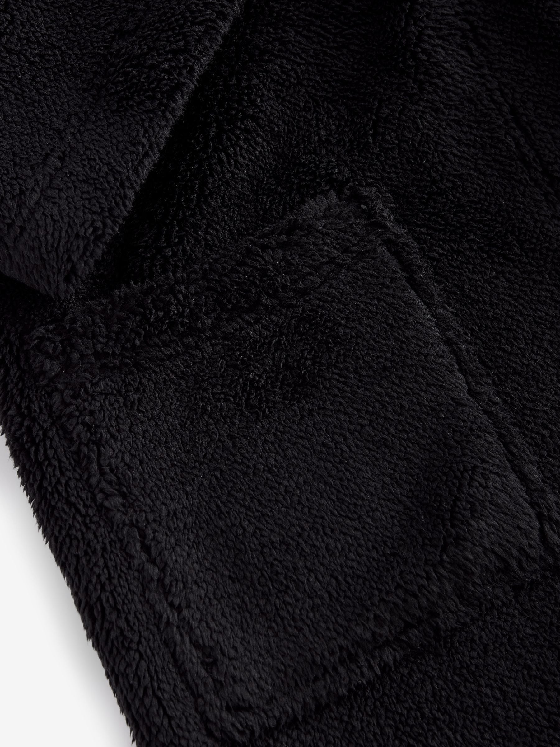 Zwart - Fleece badjas (1,5-16jr)