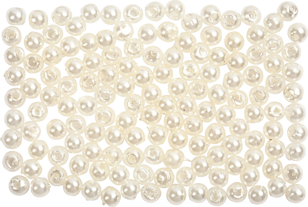 Voksperler - 3 MM - Hulstr. 0,7 MM - Perlemor - 150 Stk