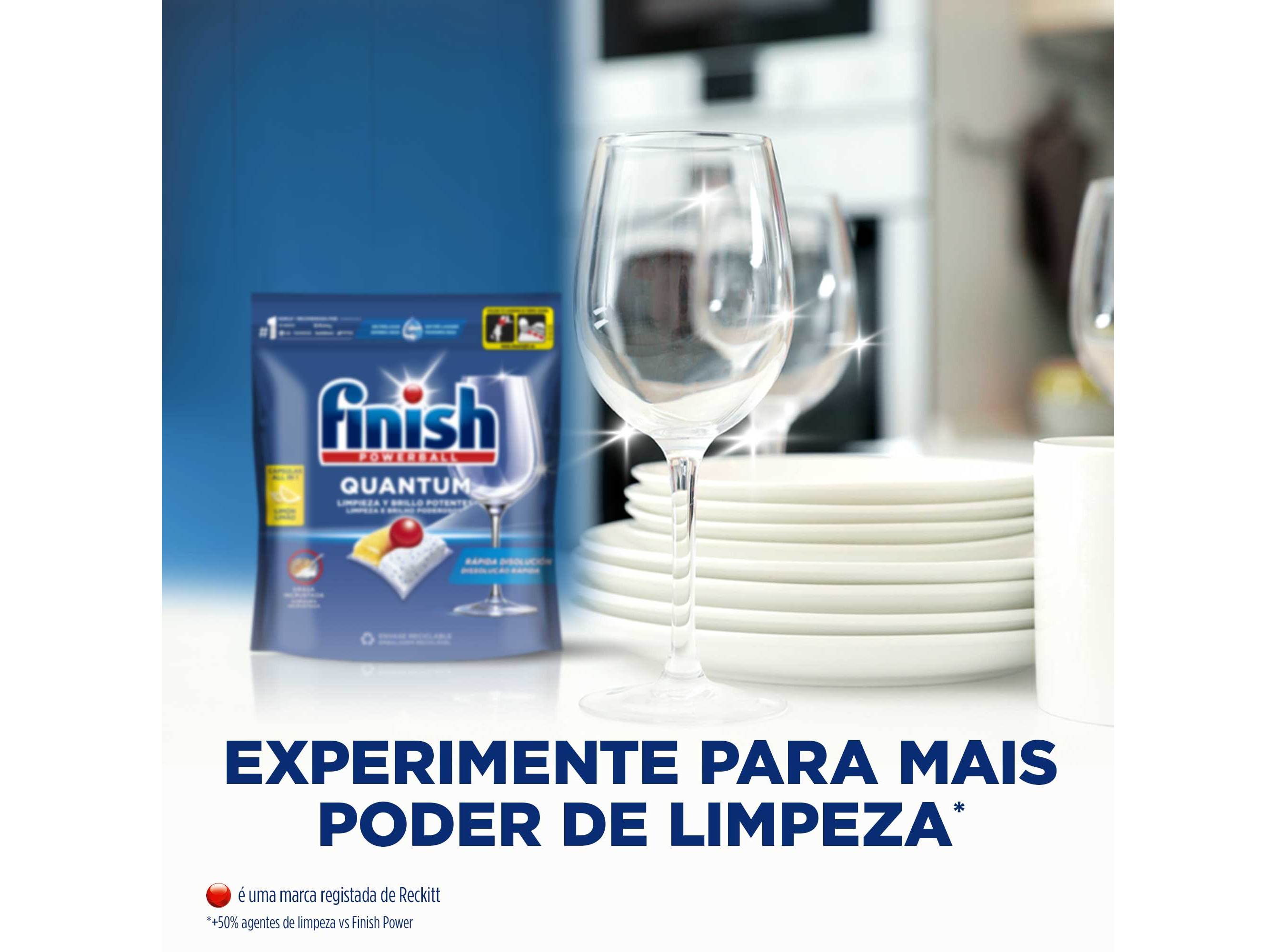 DETERGENTE LOIÇA MÁQUINA FINISH QUANTUM REGULAR 56 PASTILHAS