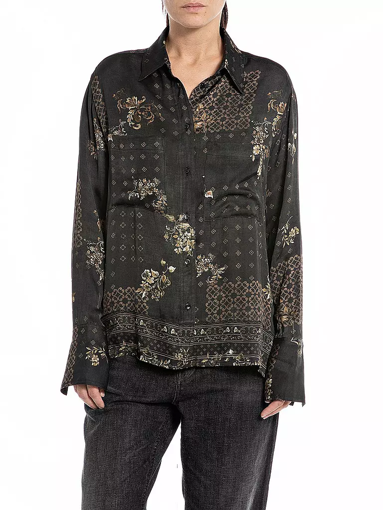REPLAY Bluse schwarz