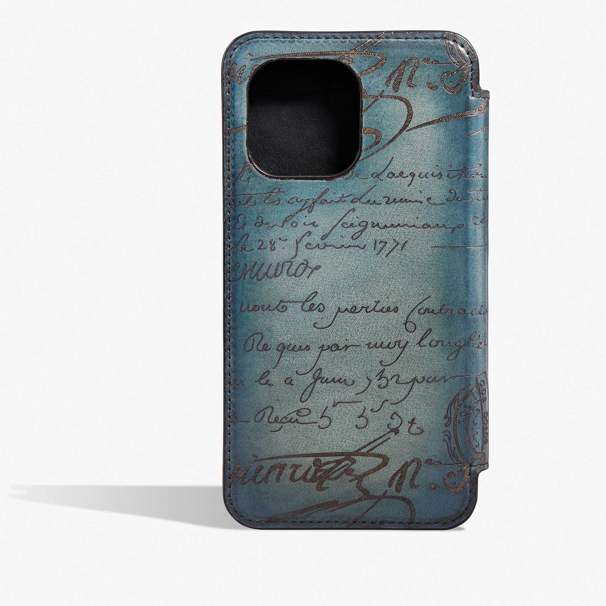 Étui iPhone 15 Pro Max Folio En Cuir Scritto