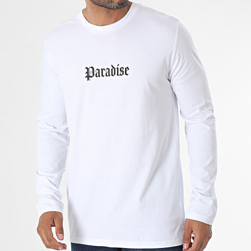 Tee Shirt Manches Longues Paradise III Blanc