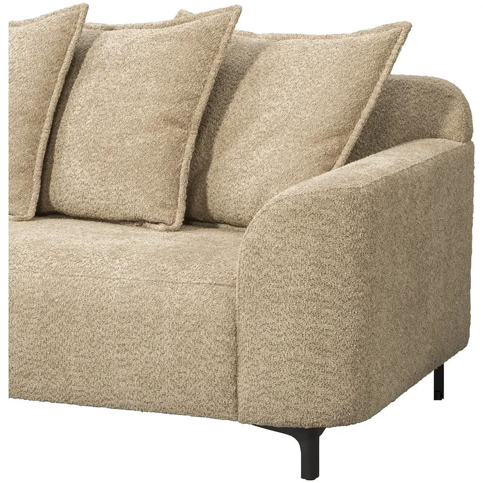 Bank Elsa met chaise longue links - stof Anthology - taupe