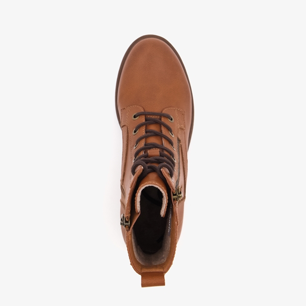 Tamaris dames veterboots cognac