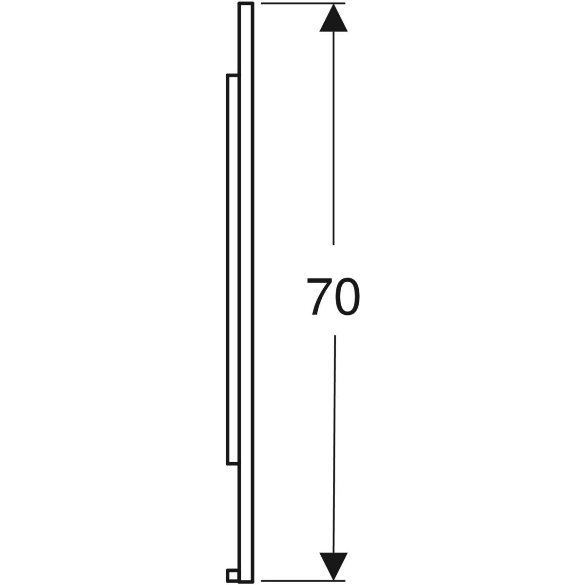 Geberit Option spiegel met verlichting en verwarming 120x70cm zwart