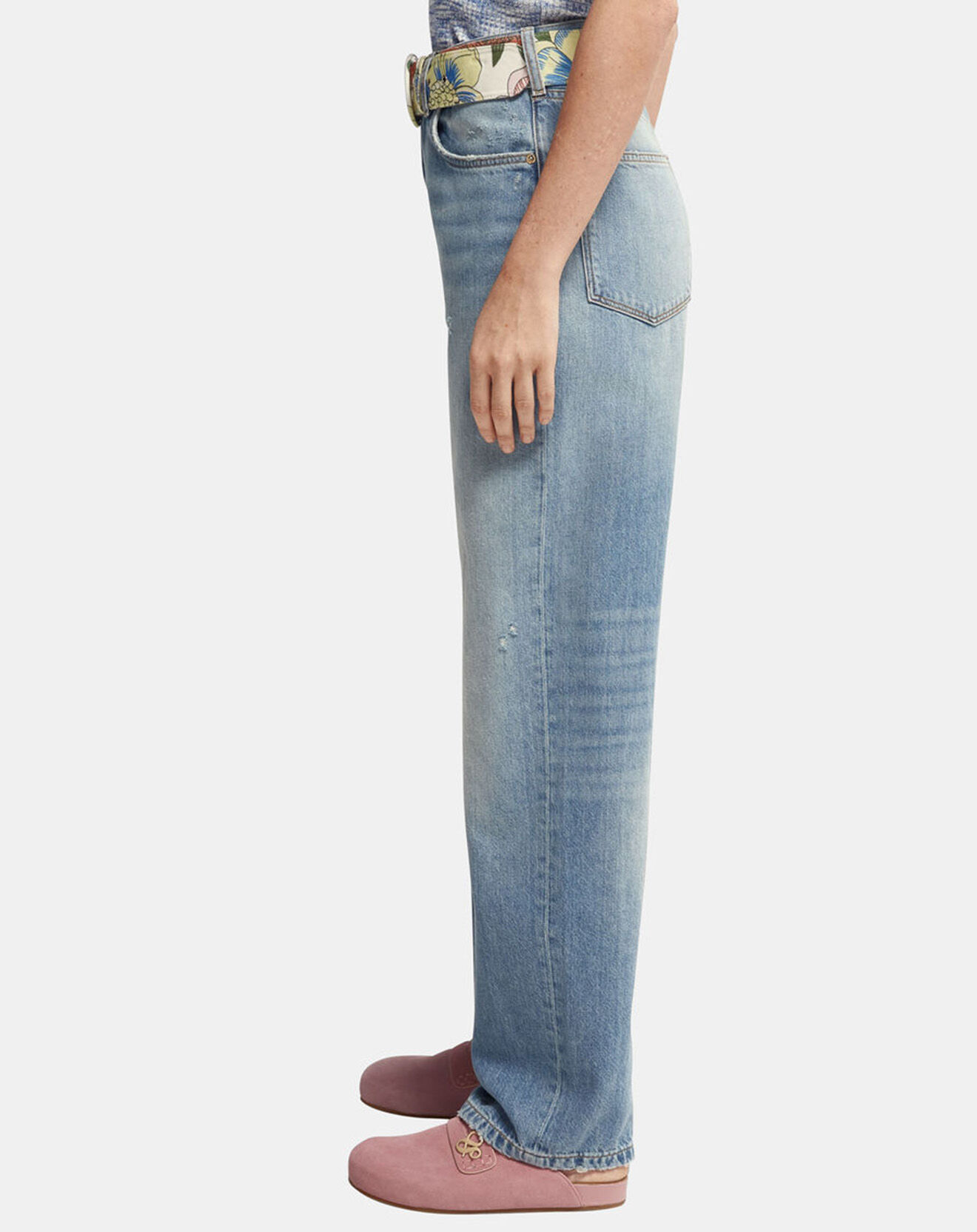 Scotch & Soda Jean ample bleu moyen