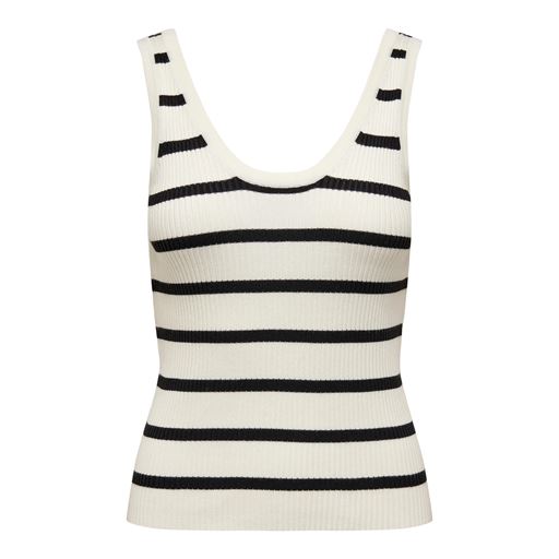 ONLY Andrea Top, Cloud Dancer/Sort, L