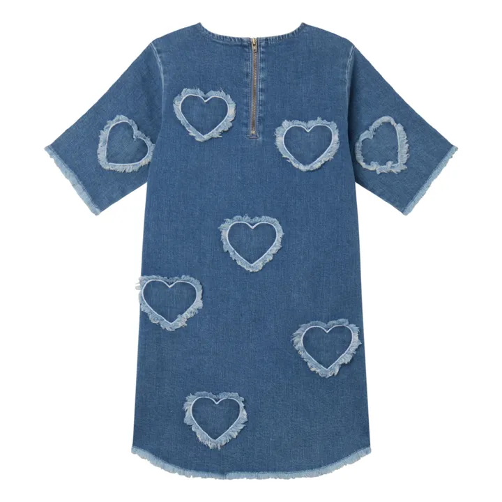 Stella McCartney Kids Robe Denim Cœur | Bleu