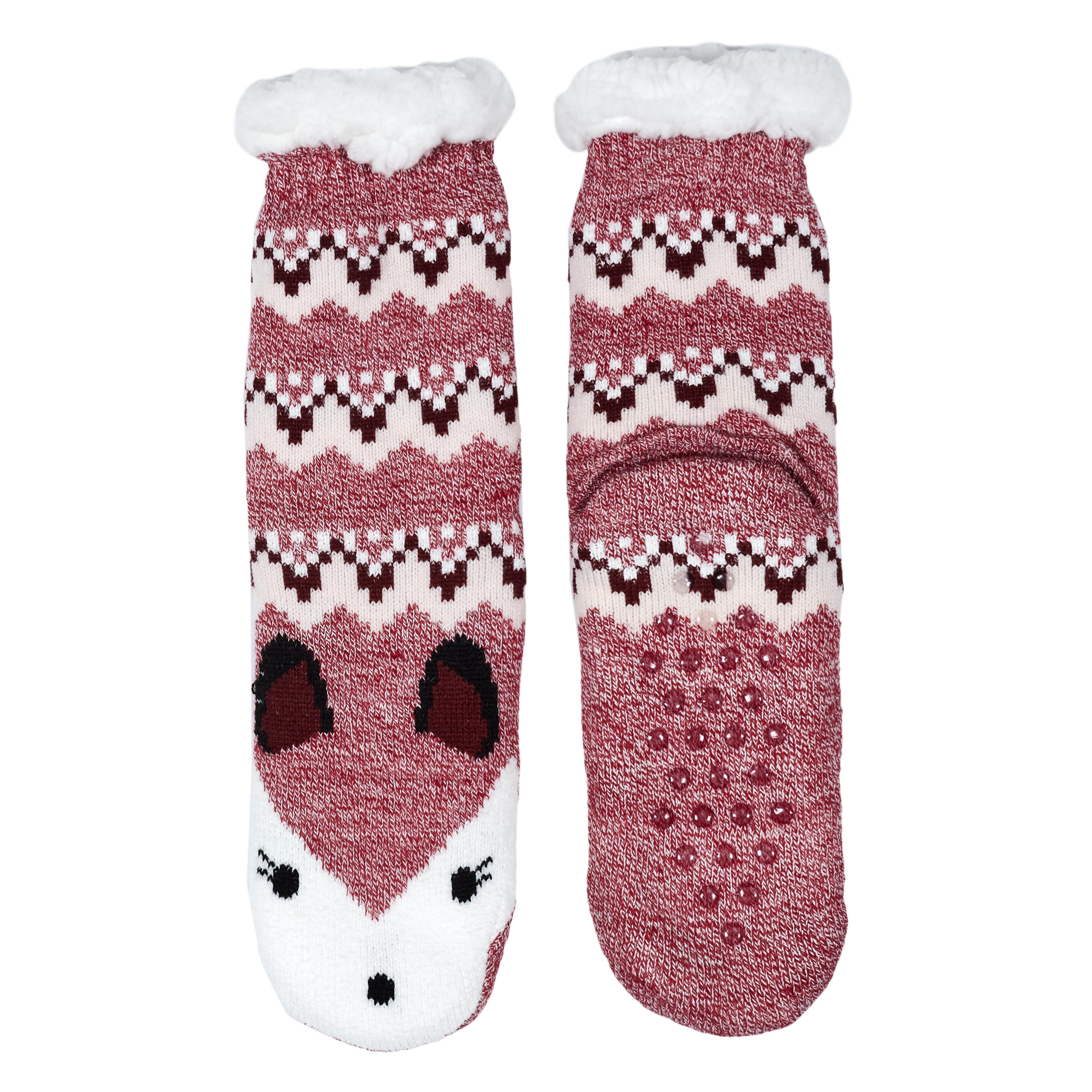 CHAUSSETTES SHERPA RENARD ET RENNE ADULTE
