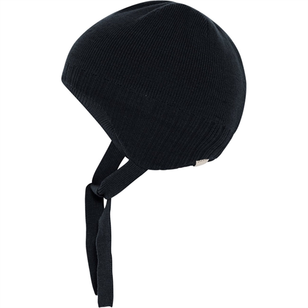 97525 Bergen Uld Hue m. Øreklapper Dark Denim Melange
