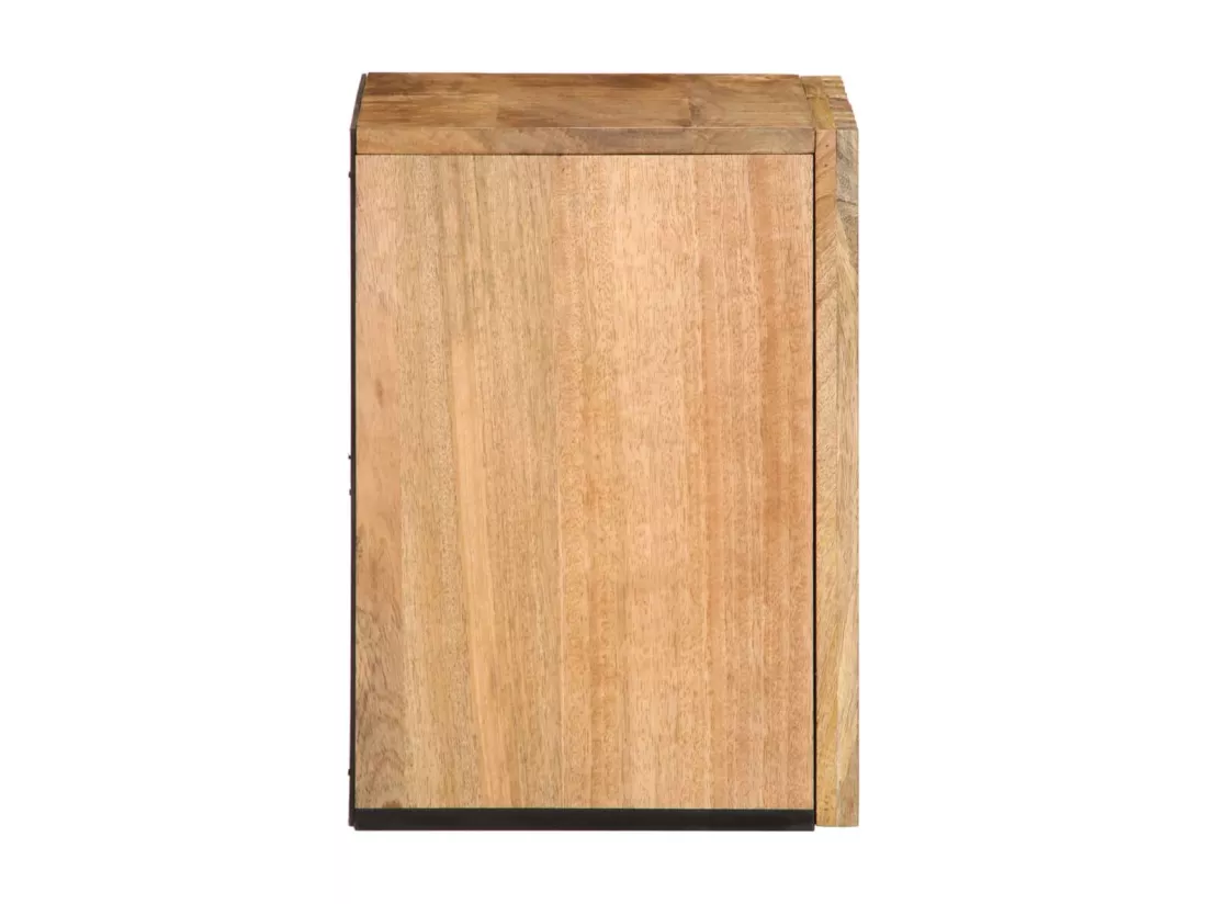 Armoire murale de salle de bain 38x34x48cm manguier massif brut