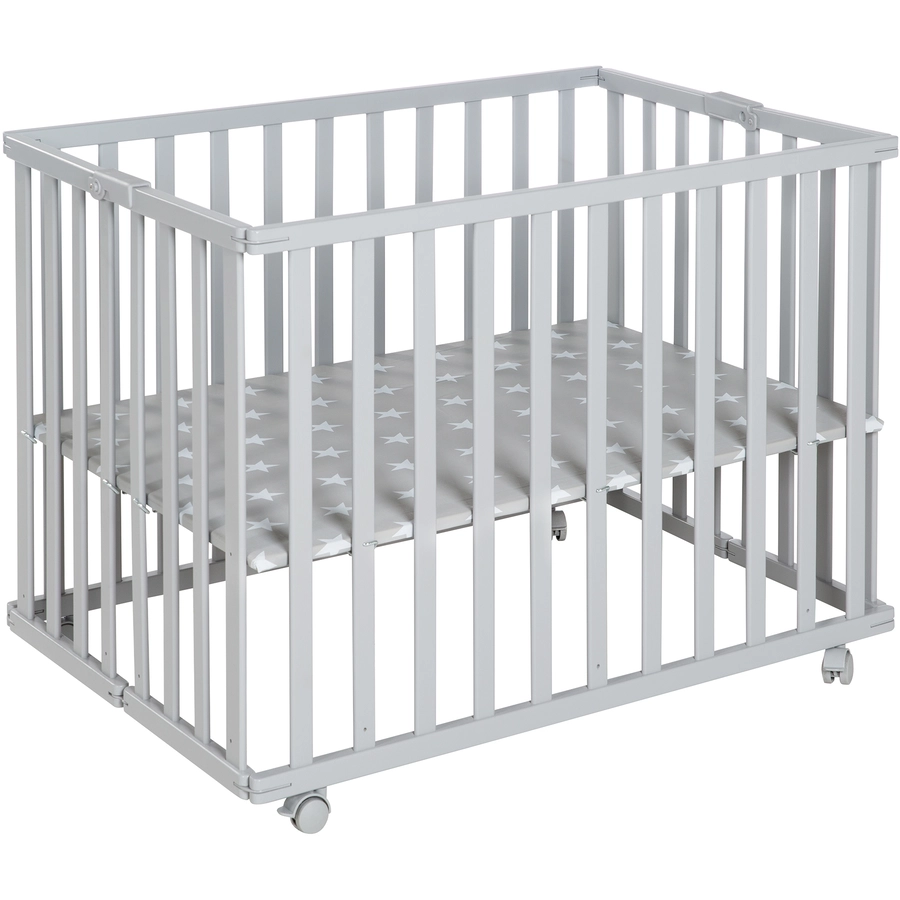 roba Klappbares Laufgitter 74 x 100 cm taupe