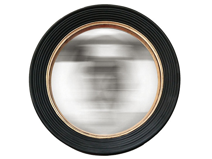 Miroir convexe rond style vintage effet mat doré noir et doré ⌀59 x L.59 x H.59 x ep.5 cm