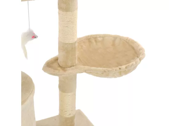 Arbre à chat avec griffoirs en sisal 138 cm Beige
