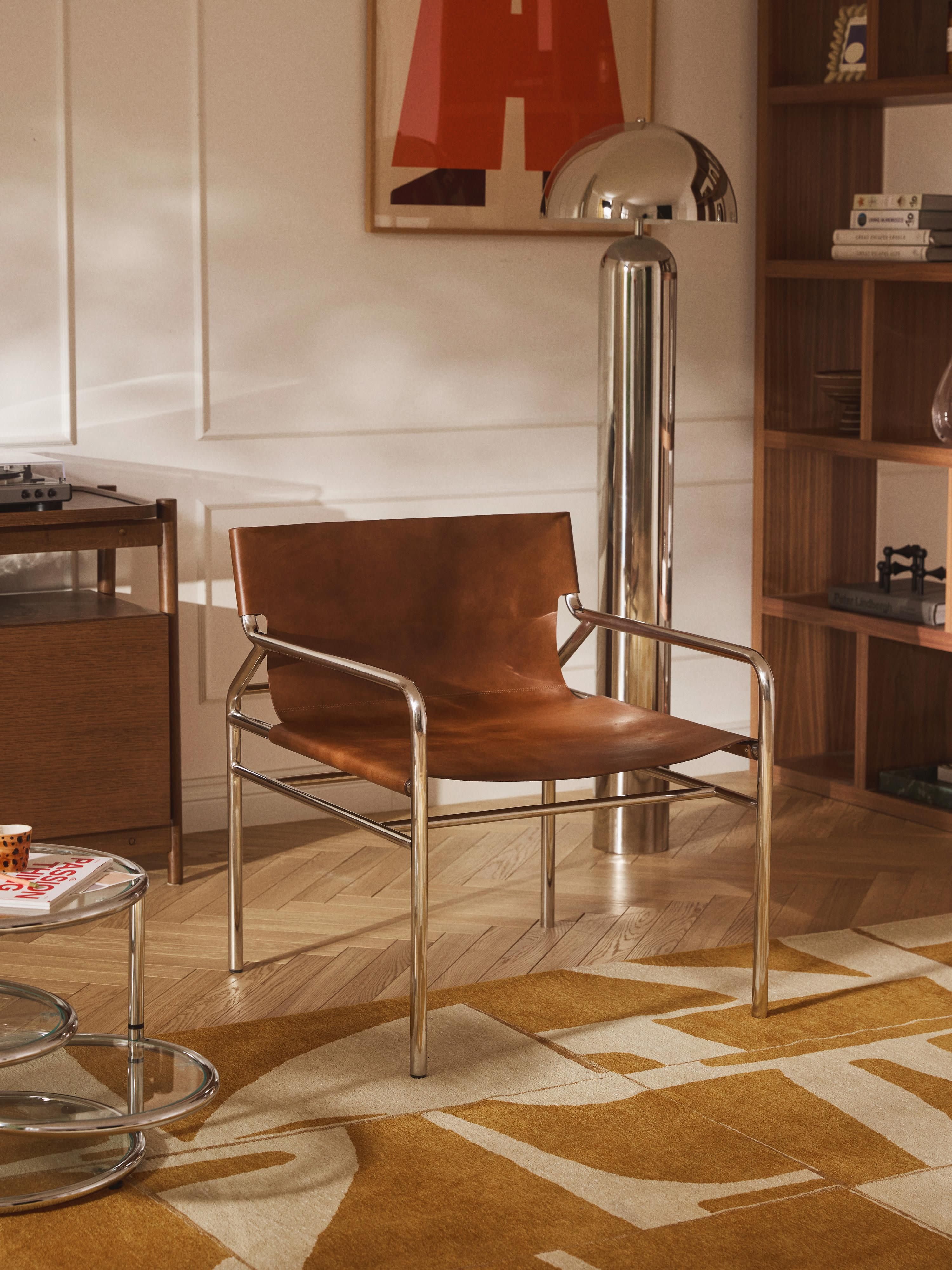 Leren loungefauteuil Dion