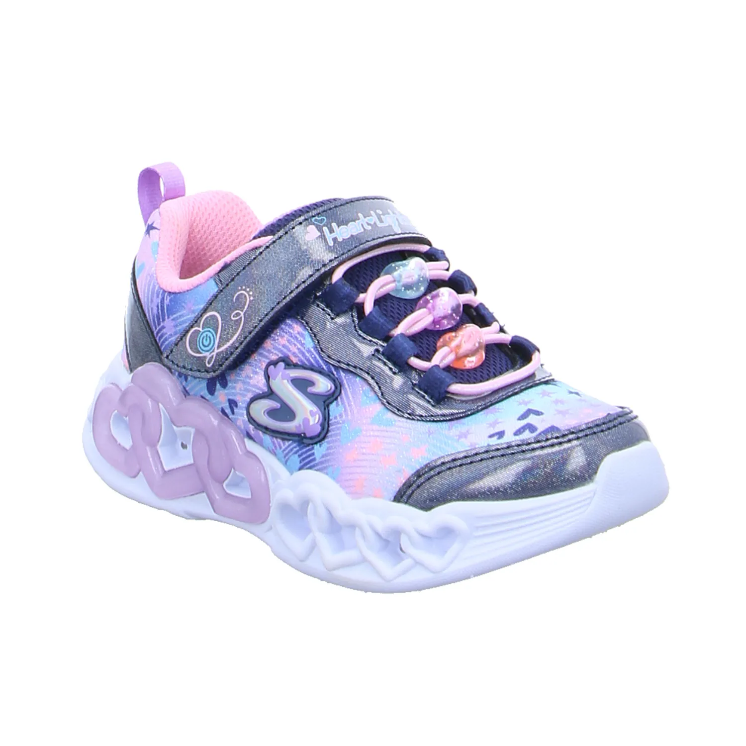 SKECHERS Kleinkinder-Halbschuh Klett Blau Textil  Sneaker