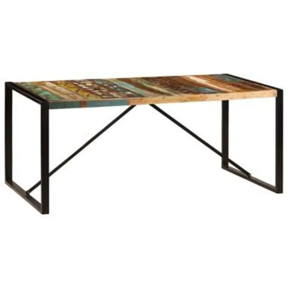 vidaXL - Eettafel - Multikleur - Hout - 180 x 90 x 75 cm