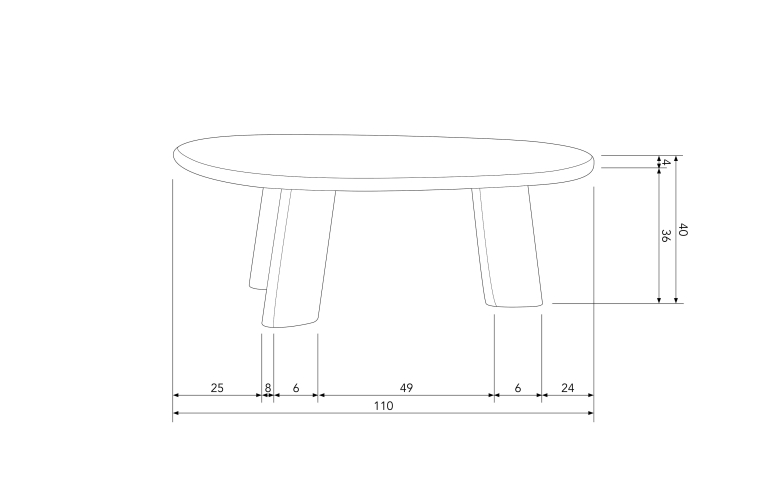 WOOOD Roundly salontafel