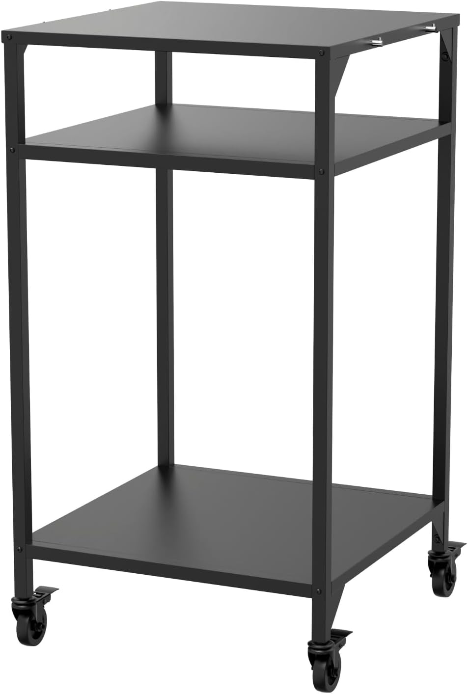 cozze® Hoher Outdoor Küchentisch für den Außenbereich, z.B. für einen Pizzaofen | T60 cm, H110 cm, offen, schwarz