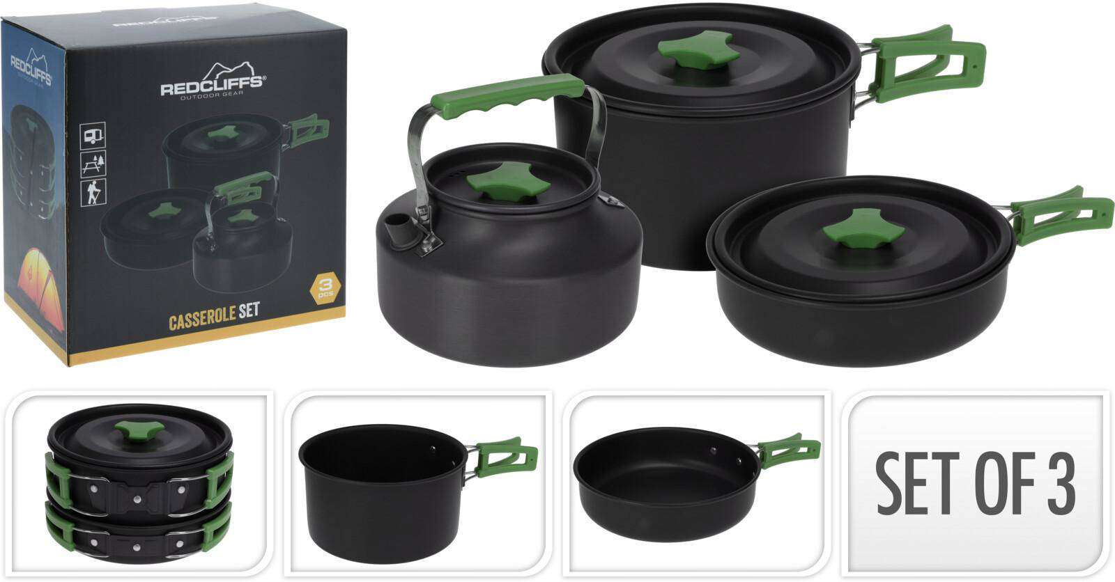 Redcliffs Outdoor pannenset aluminium set/3sts