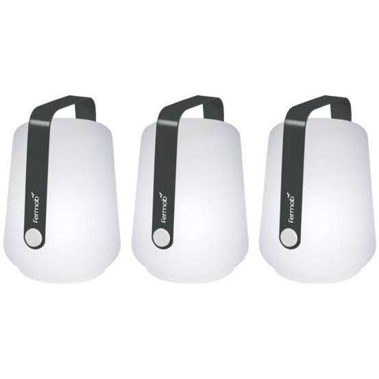 Lampe nomade Balad en plastique carbone H.13,5xD.10 cm - x 3