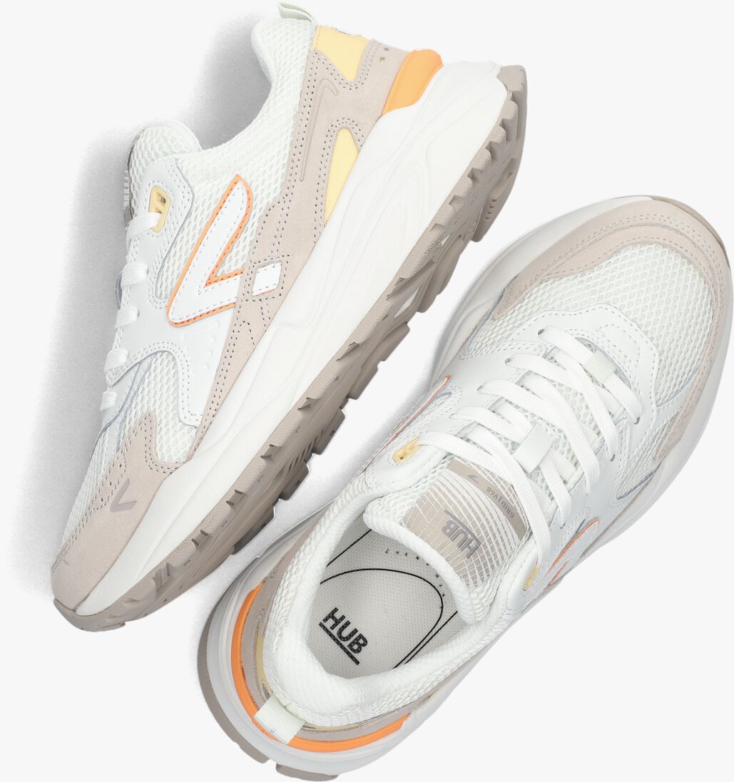 HUB witte hub lage sneakers grid-w