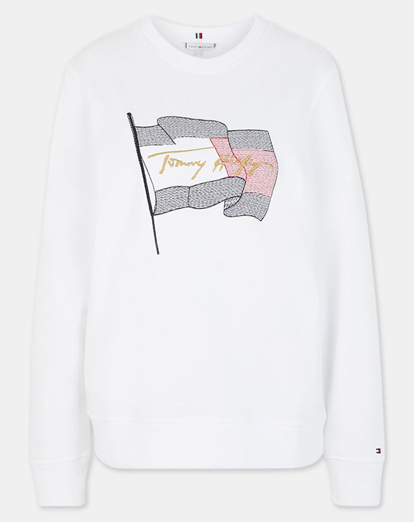 Tommy Hilfiger Sweat 100% Coton Bio relaxed box blanc