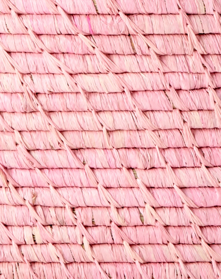 Aufbewahrungskorb RAFFIA (20x20x20) in soft pink