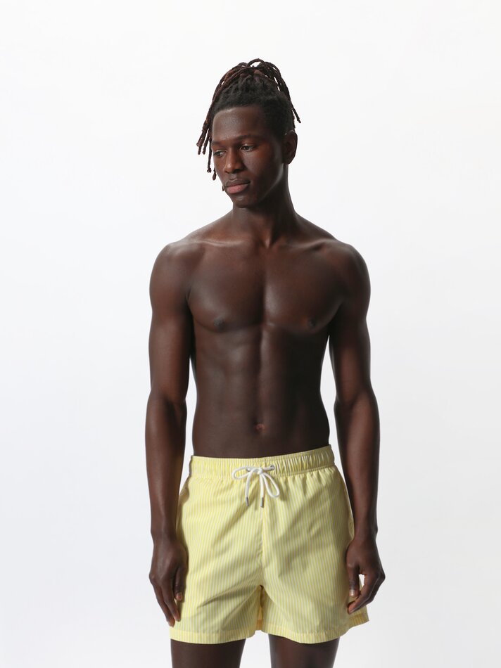 Maiô básico listrado - Amarelo