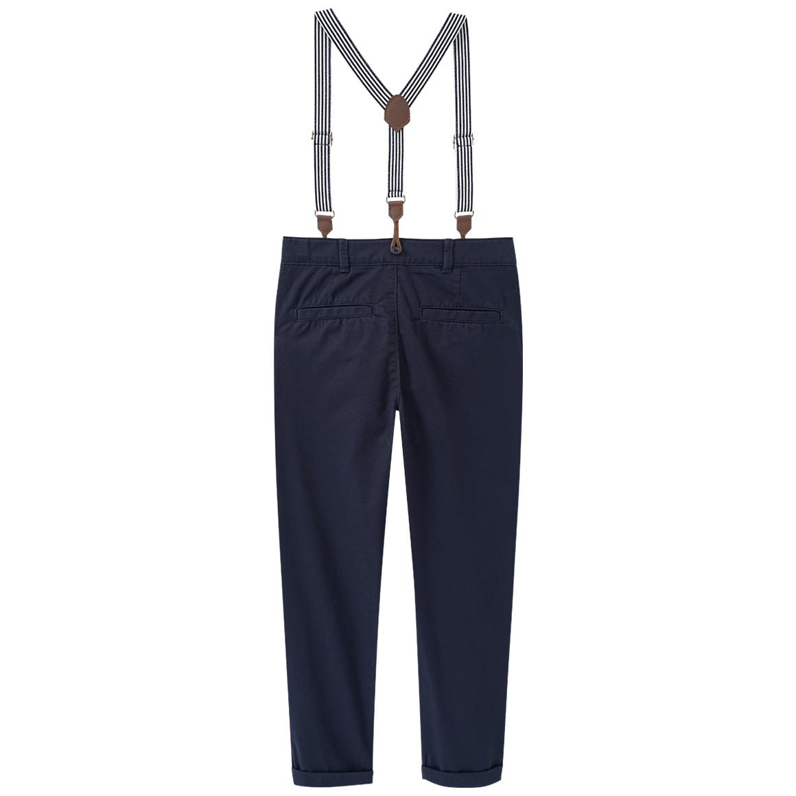 Topolino Jungen Chinohose mit Hosenträgern dunkelblau